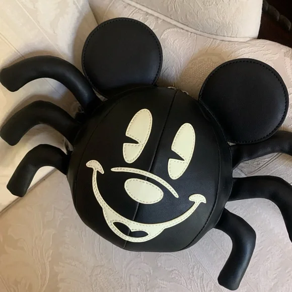 Loungefly x Disney Mickey Mouse Spider Glow in the Dark Crossbody Bag Purse NWT